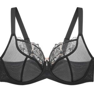 Understance Penny FlexWire Unpadded Balconette Lift Bra Black 34I